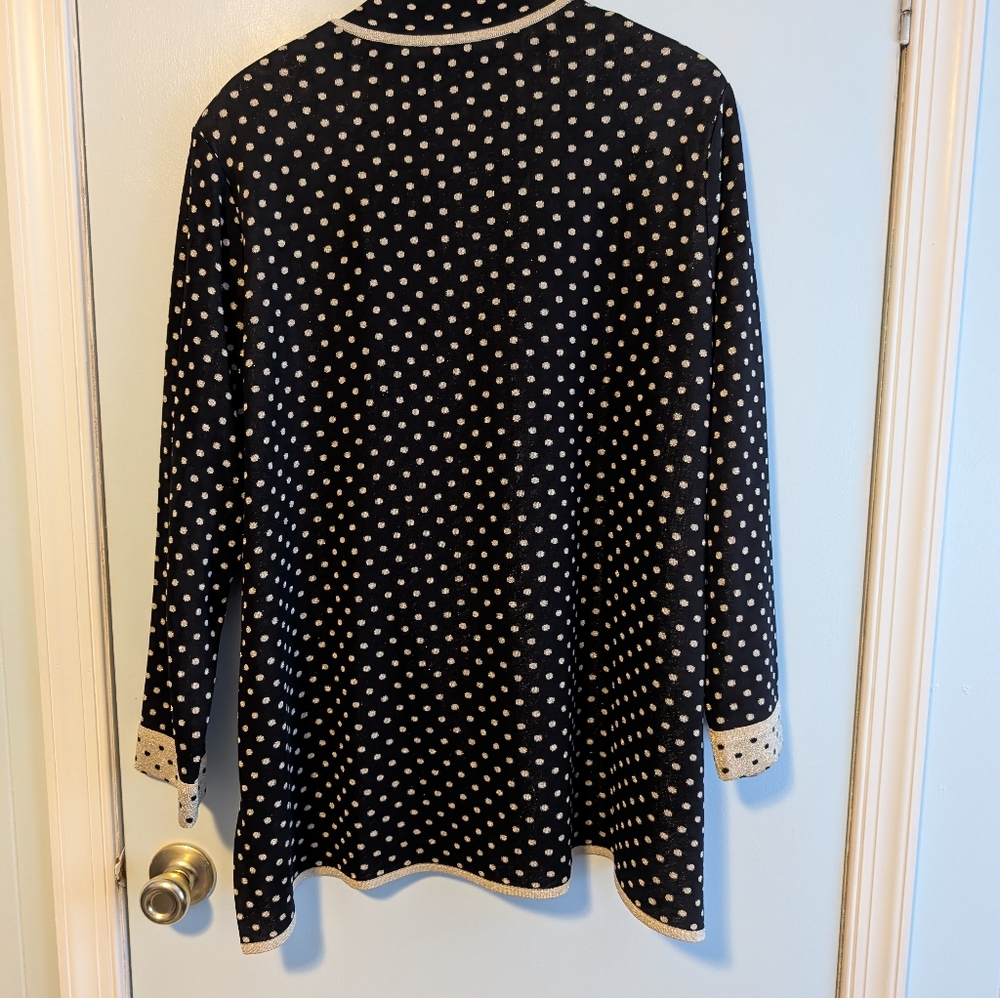 Black and Gold Polka Dot Stunning Cardigan - Picture 8 of 8